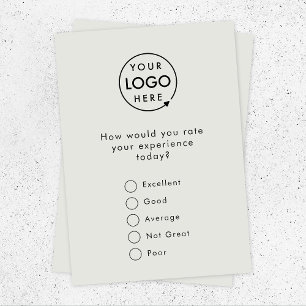 Carte D'accompagnement Commentaires   Business Survey Professional Grey L