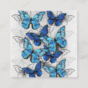 Carte D'accompagnement Composition des White and Blue Butterflies