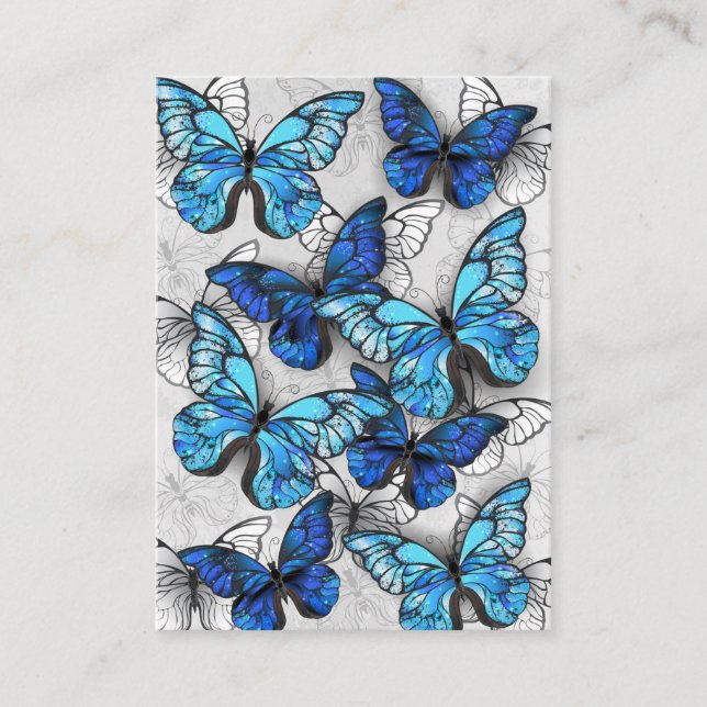 Carte D'accompagnement Composition des White and Blue Butterflies (Devant)