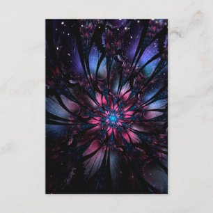 Carte D'accompagnement Conception Abstraite des fleurs fractales.