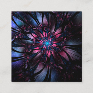 Carte D'accompagnement Conception Abstraite des fleurs fractales.
