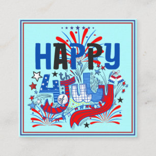 Carte D'accompagnement Conception de célébration patriotique du 4 juillet