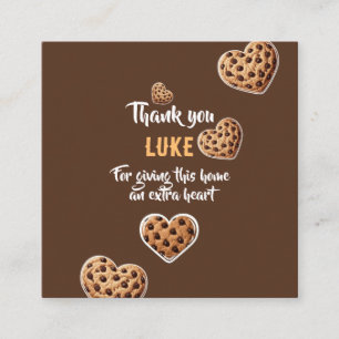 Carte D'accompagnement Conception de coeur de Merci personnalisé