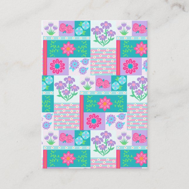 Carte D'accompagnement Conception de fleurs vibrantes en fleurs (Devant)