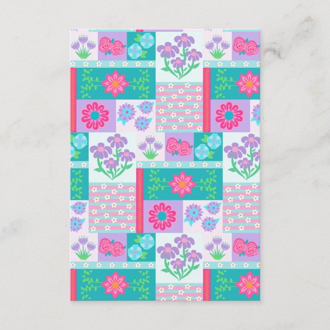 Carte D'accompagnement Conception de fleurs vibrantes en fleurs (Devant)