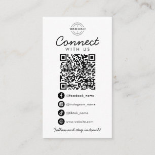 Carte D'accompagnement Connectez-vous aux médias sociaux américains QR Co