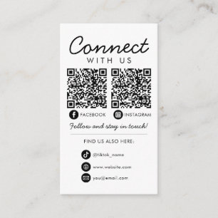 Carte D'accompagnement Connectez-vous aux médias sociaux américains QR Co