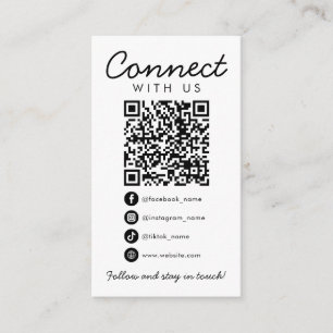 Carte D'accompagnement Connectez-vous aux médias sociaux américains QR Co