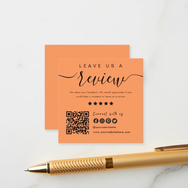 Carte D'accompagnement Connectez-vous avec le code QR Us | Laissez-Nous U (Devant/Arrière en situation)