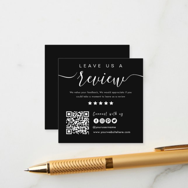 Carte D'accompagnement Connectez-vous avec le code QR Us | Laissez-Nous U (Devant/Arrière en situation)