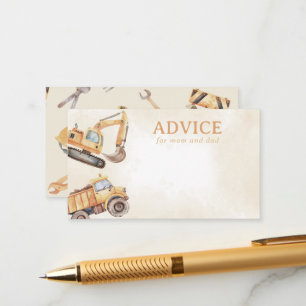 Carte D'accompagnement Conseil de construction pour maman et papa