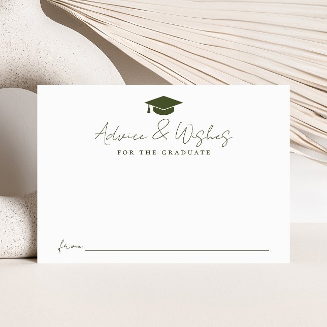 Carte D'accompagnement Conseil de graduation de script vert manuscrit mod (Créateur téléchargé)