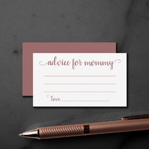 Carte D'accompagnement Conseil de type simple Gardien de douche Rose du