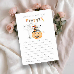 Carte D'accompagnement Conseil du Citrouille d'Halloween pour le Baby sho