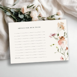 Carte D'accompagnement Conseil floral sur les prés bleus pour les Baby sh