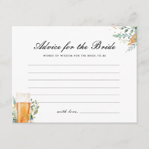 Carte D'accompagnement Conseil L'amour de la bière brasse la Fête des mar