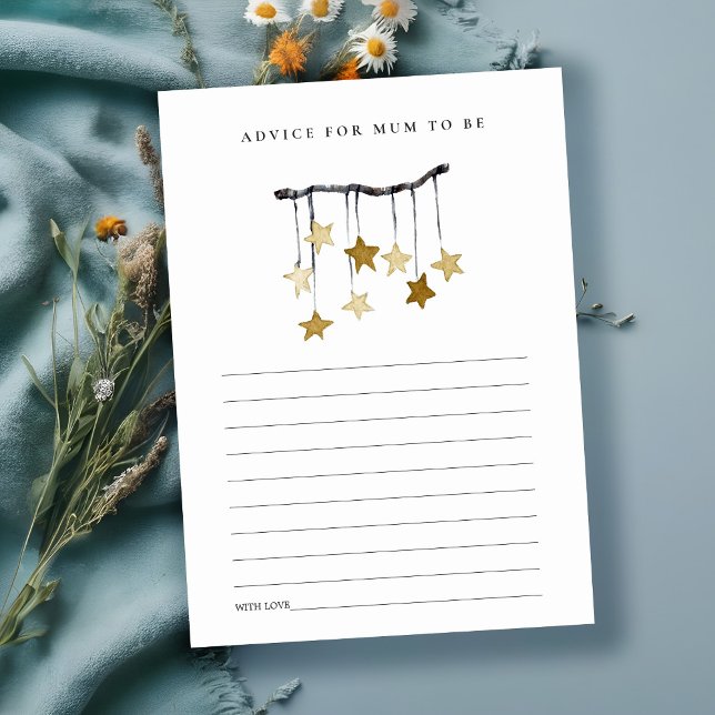 Carte D'accompagnement Conseil mobile de la belle étoile jaune pour maman (Créateur téléchargé)