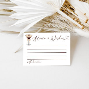 Carte D'accompagnement Conseil & Souhaits Jeu de douche Espresso Martini