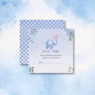 Carte D'accompagnement Conseils Bébé Éléphant Avec Cœurs Qui Volent