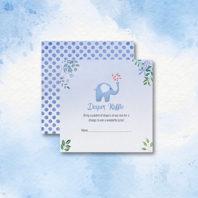 Carte D'accompagnement Conseils Bébé Éléphant Avec Cœurs Qui Volent (Créateur téléchargé)