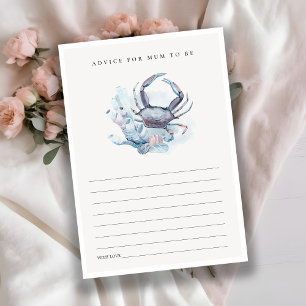 Carte D'accompagnement Conseils de corail de crabe sous-marin pour la dou