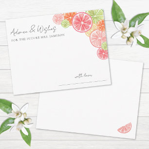 Carte D'accompagnement Conseils de Fête des mariées Citrus