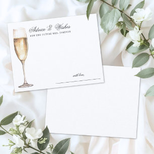 Carte D'accompagnement Conseils de mariage élégants pour une douche de ch