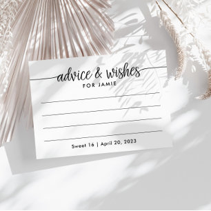 Carte D'accompagnement Conseils et voeux pour Anniversaire, Customisé & L
