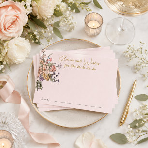 Carte D'accompagnement Conseils Floraux pour la Mariée à Venir pour la Fê