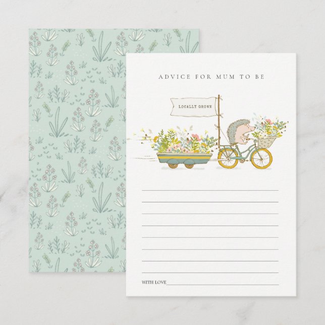 Carte D'accompagnement Conseils pour le Baby shower de la mère sur le hér (Devant / Derrière)