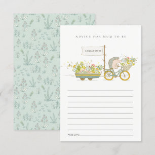 Carte D'accompagnement Conseils pour le Baby shower de la mère sur le hér