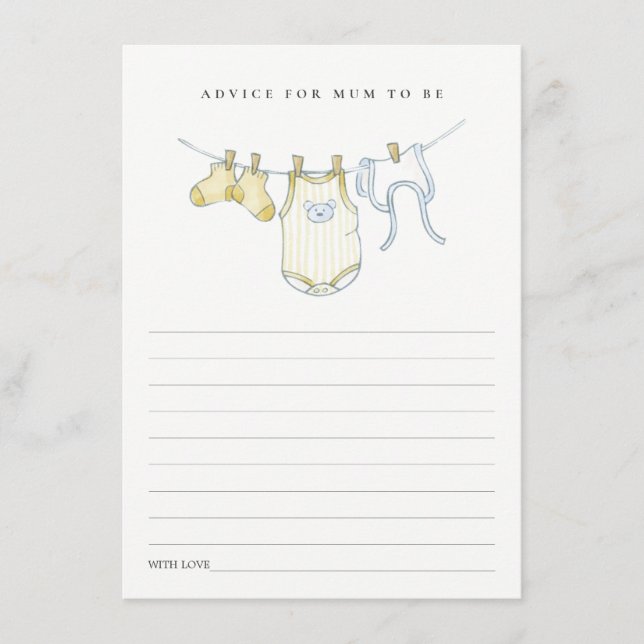 Carte D'accompagnement Conseils sur la ligne de vêtements jaune mignon po (Devant)