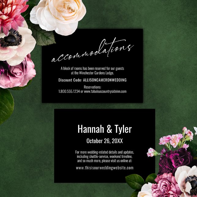 Carte D'accompagnement Contemporain Simple Élégant Logement Noir (Créateur téléchargé)