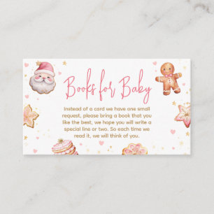 Carte D'accompagnement Cookie de Noël rose Baby showers Livres pour bébé