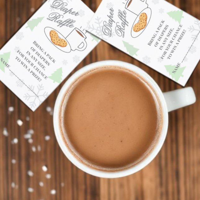 Carte D'accompagnement Cookies & Cocoa Baby Shower Diaper Raffle (Créateur téléchargé)
