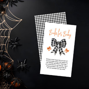 Carte D'accompagnement Coquette annonce le Baby shower d'Halloween Livres