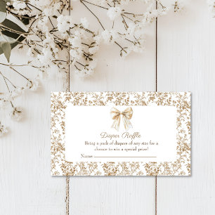 Carte D'accompagnement Coquette Chinoiserie Baby shower Déchets Raffle