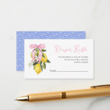 Coquette citron rose Bow baby shower Déchets Raffi