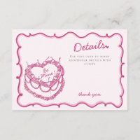 Coquette Coeur rose - Détails du gâteau de cerise 