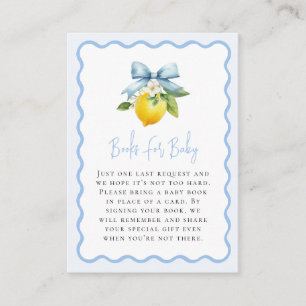 Carte D'accompagnement Coquette Lemon Baby shower Wavy Livres Pour Bébé