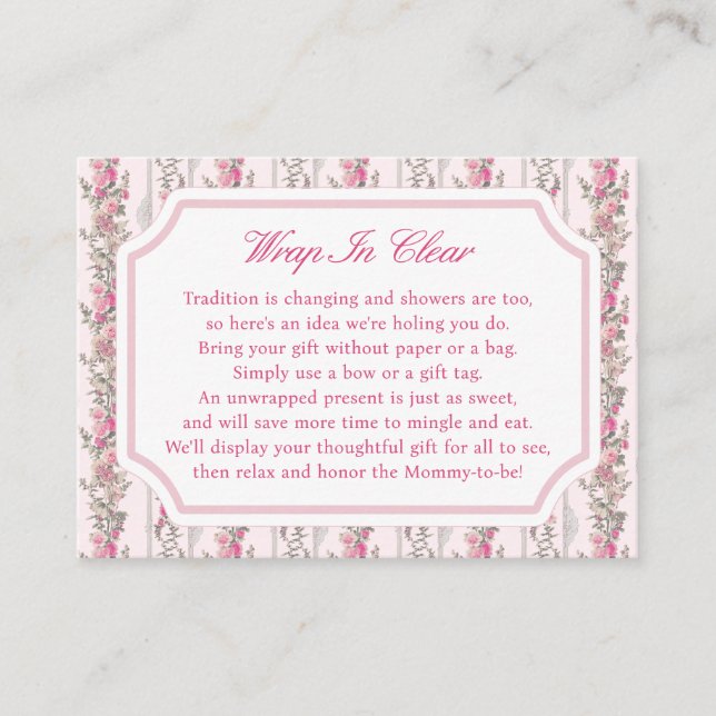 Carte D'accompagnement Coquette Love baby shower De Cabane Envelopper En  (Devant)