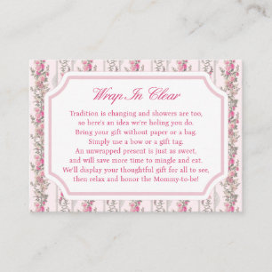 Carte D'accompagnement Coquette Love baby shower De Cabane Envelopper En 