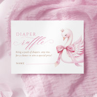 Coquette Swan Princess Baby shower Déchets Raffle