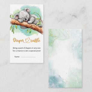 Carte D'accompagnement Corbeau Baby shower de couches Koala