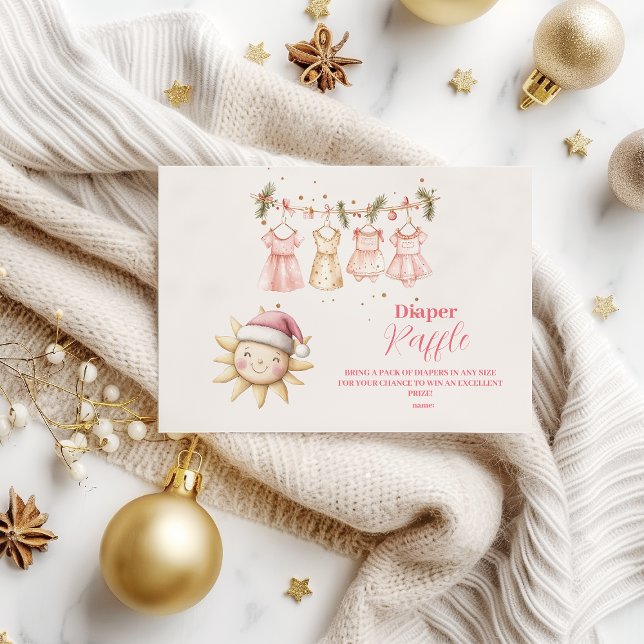 Carte D'accompagnement Corbeille de Noël rose Diapper Raffer (Créateur téléchargé)