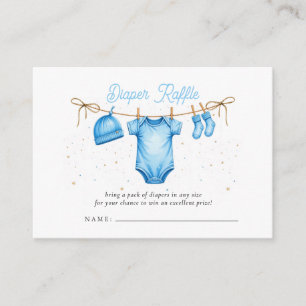 Carte D'accompagnement Corde à linge Baby Shower Fillettes Diaper Raffle