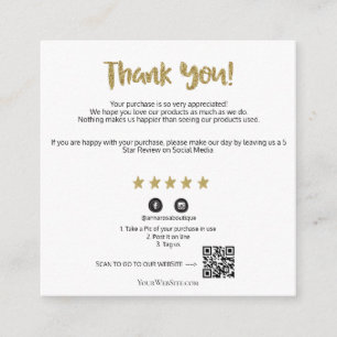 Carte D'accompagnement *~* Cosmologique QR AP8 MERCI Gold Star Review