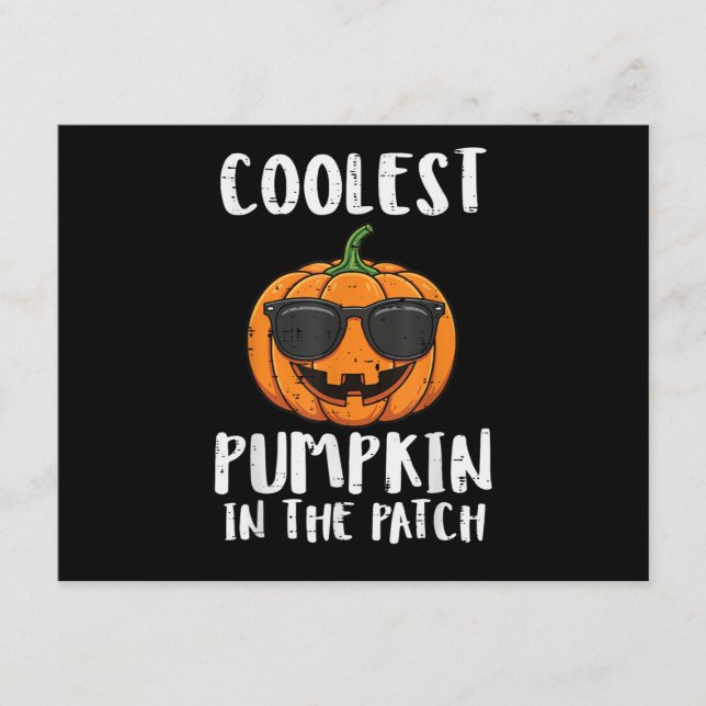 Carte D'accompagnement Costume Patch Citrouille Le Plus Cool Halloween Ho (Devant)