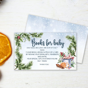 Carte D'accompagnement Cosy Winter Hot Cocoa Livres neige pour billet béb
