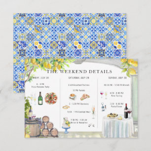 Carte D'accompagnement Côte d'Amalfi   Détails du week-end Mariage illust